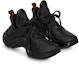 Purchase (W) Louis Vuitton Kulit Low-Top 'Hitam Bercorak Tali' 1ABIL4