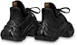 (W) Louis Vuitton Kulit Low-Top 'Hitam Bercorak Tali' 1ABIL4