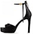 (W) Louis Vuitton Kasut Tumit Tinggi 'Monogram Strap' Peep-Toe Hitam 9cm Kulit 1ACHFQ