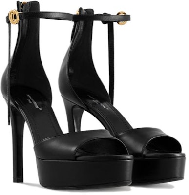 (Women) Louis Vuitton Leather Peep-Toe High-Heel 'Monogram Strap' Sandal 9cm 'Black' 1ACHFQ Lookbook (Women) Louis Vuitton Leather Peep-Toe High-Heel 'Monogram Strap' Sandal 9cm 'Black' 1ACHFQ