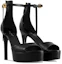 Lookbook (W) Louis Vuitton Leder High-Heel Sandale ''Monogram Strap'' 9cm Peep-Toe Schwarz 1ACHFQ
