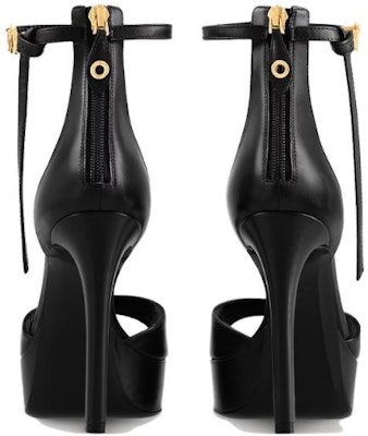(Women) Louis Vuitton Leather Peep-Toe High-Heel 'Monogram Strap' Sandal 9cm 'Black' 1ACHFQ Shop (Women) Louis Vuitton Leather Peep-Toe High-Heel 'Monogram Strap' Sandal 9cm 'Black' 1ACHFQ