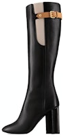 (Women) Louis Vuitton Leather Pointed-Toe High-Heeled Tall Boots 'Black' 1ACL6O (Women) Louis Vuitton Leather Pointed-Toe High-Heeled Tall Boots 'Black' 1ACL6O