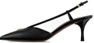 Buy (W) Louis Vuitton Tumit Tinggi Kulit Hitam Berbucu dengan Gesper 3.5cm 1ACLDJ