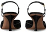 Shop (W) Louis Vuitton Tumit Tinggi Kulit Hitam Berbucu dengan Gesper 3.5cm 1ACLDJ