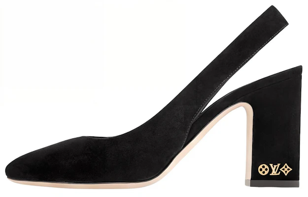 (Women) Louis Vuitton Leather Pointed Toe Slip-On Chunky Heel 'Black' 1ABGI3 Buy (Women) Louis Vuitton Leather Pointed Toe Slip-On Chunky Heel 'Black' 1ABGI3