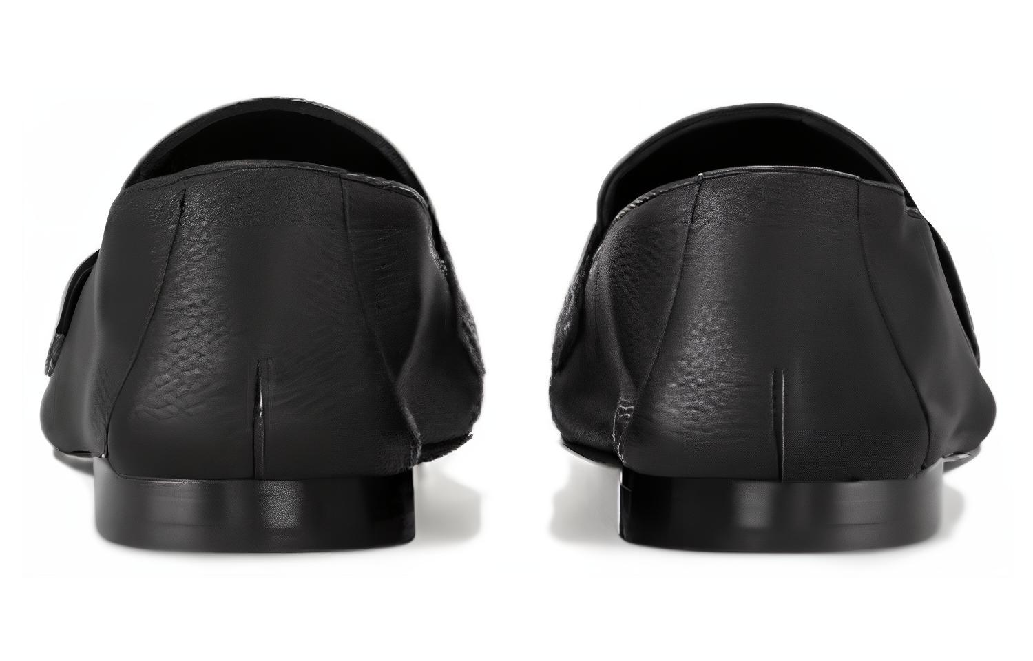 (W) LV Leather Pointed Toe Slip-On Flat 'Black Loafer' 圖 4