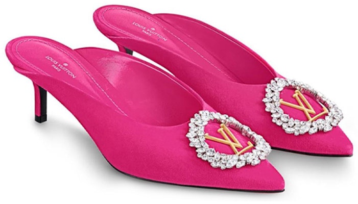 (W) Louis Vuitton Madeleine Mule Heels 'Pink' Sepatu Tumit Tinggi Wanita 1A5BUY Lookbook (W) Louis Vuitton Madeleine Mule Heels 'Pink' Sepatu Tumit Tinggi Wanita 1A5BUY
