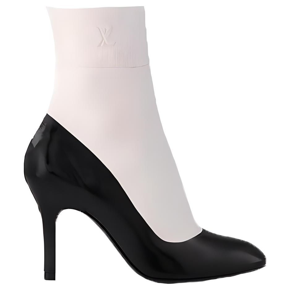 Order LOUIS VUITTON 皮革 尖頭拉鍊 短靴 女款 黑色