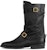 (W) Boot Ankle Tumit Rata Kulit Louis Vuitton 'Hitam' 1ACKQO