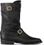 Order (W) Boot Ankle Tumit Rata Kulit Louis Vuitton 'Hitam' 1ACKQO