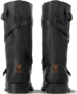 (W) ルイ・ヴィトン 黒 レザー アンクルブーツ (フラット) 1ACKQO Shop (W) ルイ・ヴィトン 黒 レザー アンクルブーツ (フラット) 1ACKQO