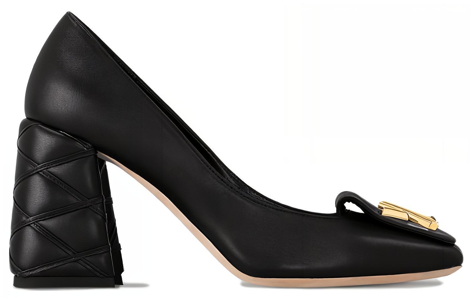Order (Women) Louis Vuitton Leather Round-Toe Slip-On 'Block Heel' 8.5cm 1ACJJS