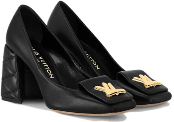 (Women) Louis Vuitton Leather Round-Toe Slip-On 'Block Heel' 8.5cm 1ACJJS Lookbook (Women) Louis Vuitton Leather Round-Toe Slip-On 'Block Heel' 8.5cm 1ACJJS