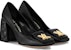 (W) Louis Vuitton Kasut Slip-On Tumit Blok Kulit Penuh 8.5cm 1ACJJS