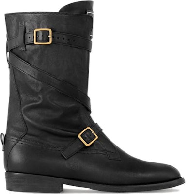 (W) Louis Vuitton Sepatu Boot Hitam Kulit Hak Datar Ankle Toe Bulat 1ACKQO Order (W) Louis Vuitton Sepatu Boot Hitam Kulit Hak Datar Ankle Toe Bulat 1ACKQO