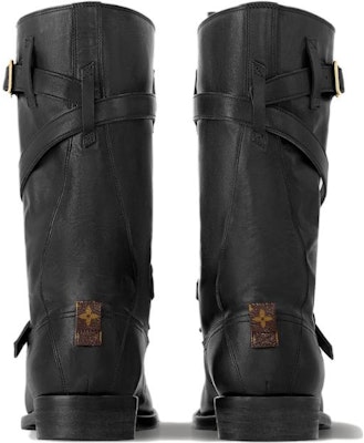 (W) Louis Vuitton Sepatu Boot Hitam Kulit Hak Datar Ankle Toe Bulat 1ACKQO Shop (W) Louis Vuitton Sepatu Boot Hitam Kulit Hak Datar Ankle Toe Bulat 1ACKQO