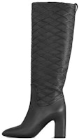 (Women) Louis Vuitton Leather Round Toe High-Heeled Boot 'Black' 1ACK1F (Women) Louis Vuitton Leather Round Toe High-Heeled Boot 'Black' 1ACK1F