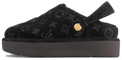 (Women) Louis Vuitton Leather Round Toe Platform Slip-On 'Black' 1ACHVV (Women) Louis Vuitton Leather Round Toe Platform Slip-On 'Black' 1ACHVV