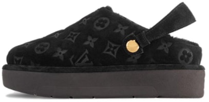 (Women) Louis Vuitton Leather Round Toe Platform Slip-On 'Black' 1ACHVV (Women) Louis Vuitton Leather Round Toe Platform Slip-On 'Black' 1ACHVV