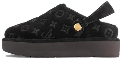(Women) Louis Vuitton Leather Round Toe Platform Slip-On 'Black' 1ACHVV (Women) Louis Vuitton Leather Round Toe Platform Slip-On 'Black' 1ACHVV