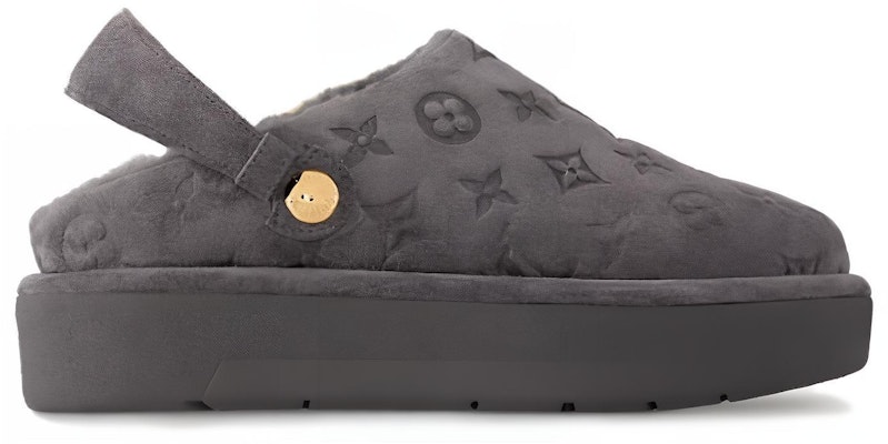 (Women) Louis Vuitton Leather Round Toe Platform Slip-On 'Grey' 1ACHX7 Order (Women) Louis Vuitton Leather Round Toe Platform Slip-On 'Grey' 1ACHX7