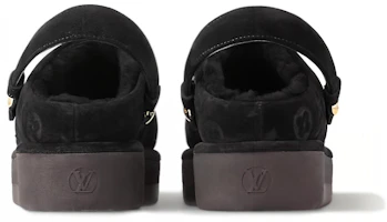 Shop (W) Louis Vuitton Plataforma de Piel Punta Redonda Slip-On 'Negro' 1ACHVV