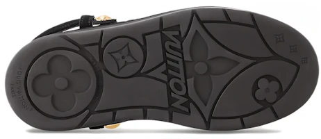 Purchase (W) Louis Vuitton Plataforma de Piel Punta Redonda Slip-On 'Negro' 1ACHVV