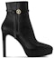 Order (Women) Louis Vuitton Leather Round Toe Slim Heel Ankle Boot 9cm 'Black' 1ACHEW