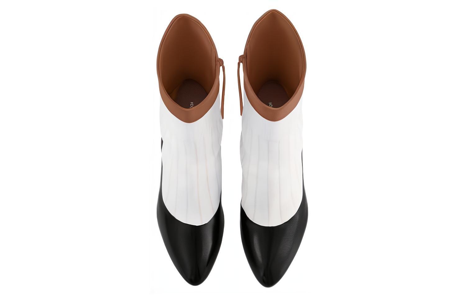 Shop (W) Bottes Courtes Louis Vuitton Noires en Cuir à Enfiler avec Bout Rond 1AC99X