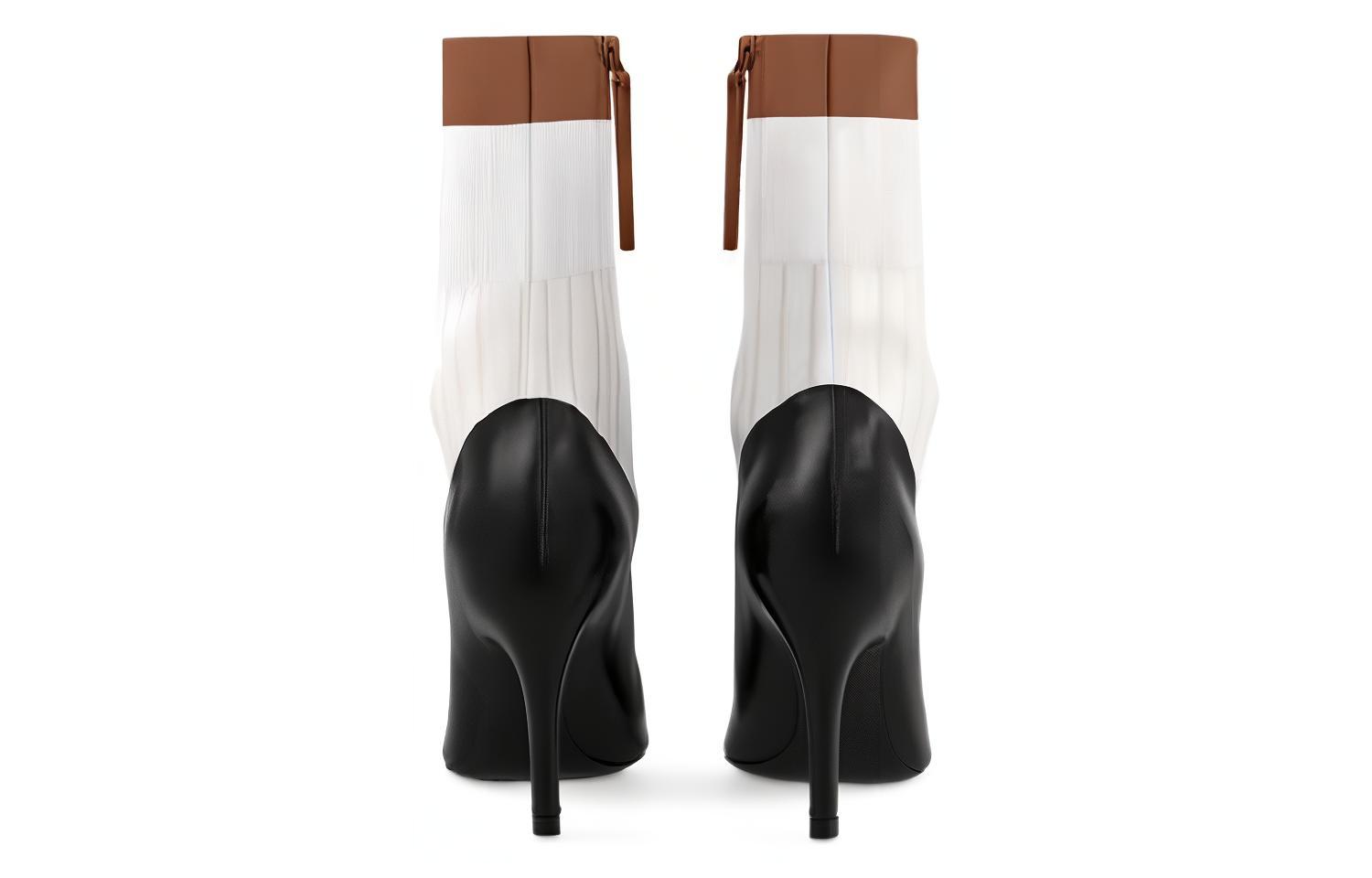 Purchase (W) Bottes Courtes Louis Vuitton Noires en Cuir à Enfiler avec Bout Rond 1AC99X