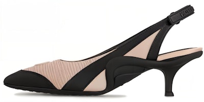 (Women) Louis Vuitton Leather Round Toe Slip-On Stiletto 'Black Beige' 5.5cm 1ACGTP (Women) Louis Vuitton Leather Round Toe Slip-On Stiletto 'Black Beige' 5.5cm 1ACGTP