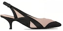 Order (Women) Louis Vuitton Leather Round Toe Slip-On Stiletto 'Black Beige' 5.5cm 1ACGTP