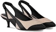 Lookbook (Women) Louis Vuitton Leather Round Toe Slip-On Stiletto 'Black Beige' 5.5cm 1ACGTP