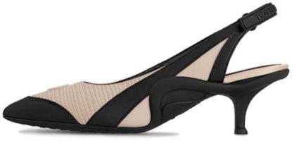 (Women) Louis Vuitton Leather Round Toe Slip-On Stiletto 'Black Beige' 5.5cm 1ACGTP (Women) Louis Vuitton Leather Round Toe Slip-On Stiletto 'Black Beige' 5.5cm 1ACGTP