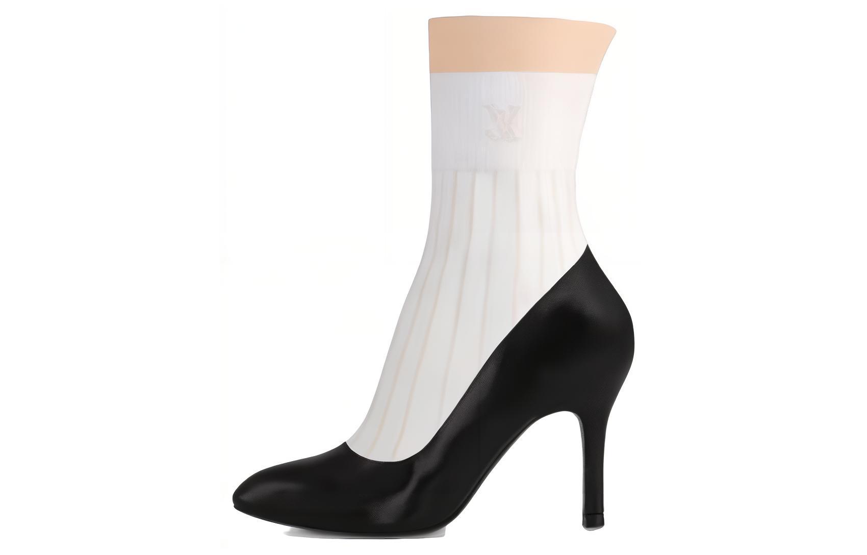 (Women) Louis Vuitton Leather Round Toe Zip-Up Ankle Boot 'Black' 1AC6LA