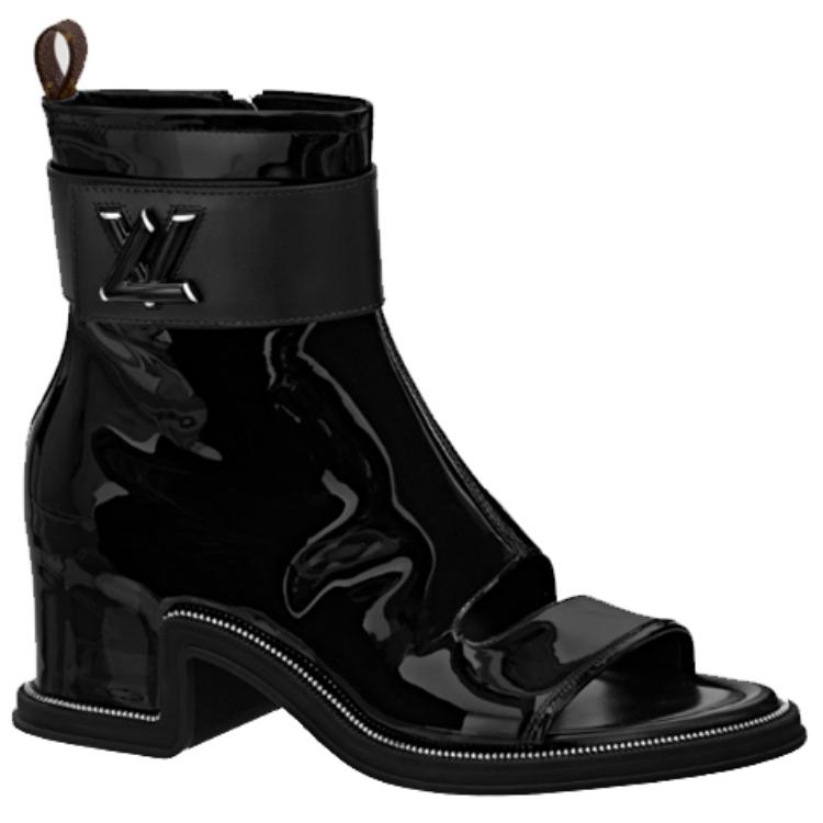 Order (Women) Louis Vuitton Leather Round Toe Zip Ankle Boot 'Black' 1ABHA1