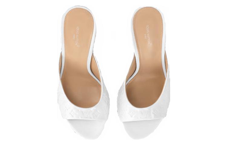 Shop (W) Louis Vuitton Sandales en Cuir ''Confort Mode'' Blanche 1ACJ51