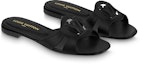 Shop (W) Louis Vuitton Sandal Kulit 'Fashion Flat Hitam' 1ABP09