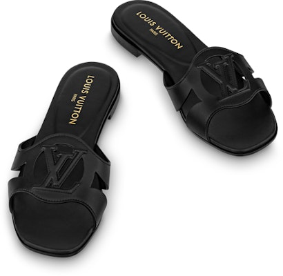 (W) Louis Vuitton Sandal Kulit 'Fashion Flat Hitam' 1ABP09 Purchase (W) Louis Vuitton Sandal Kulit 'Fashion Flat Hitam' 1ABP09