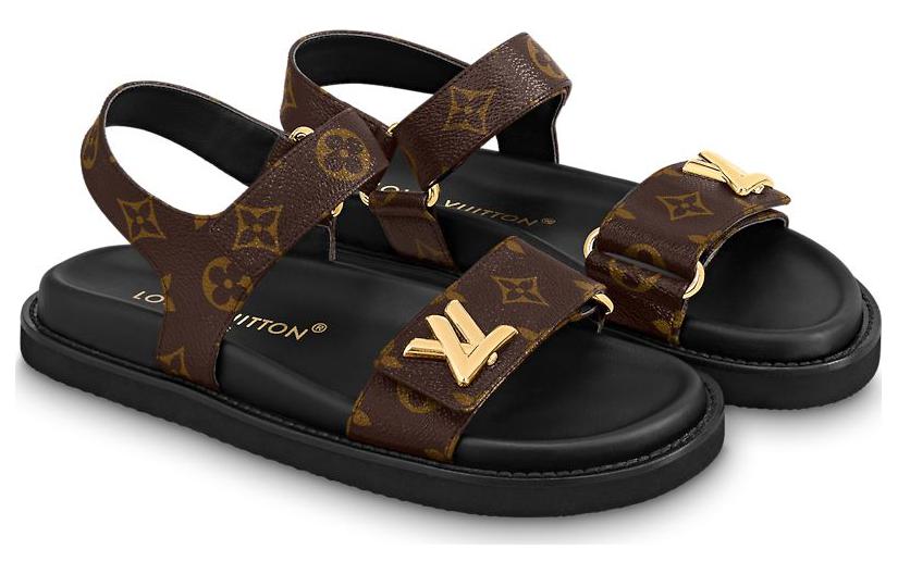 Lookbook (W) 路易威登棕色舒适皮革拖鞋 1ABVGY