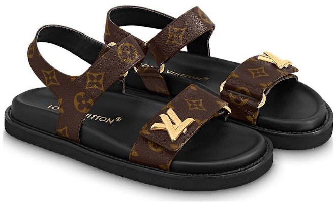 (W) 路易威登棕色舒适皮革拖鞋 1ABVGY Lookbook (W) 路易威登棕色舒适皮革拖鞋 1ABVGY