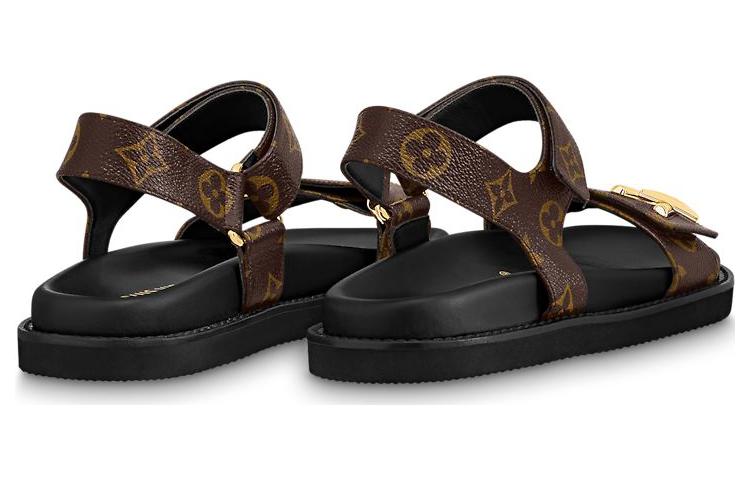 Shop (W) 路易威登棕色舒适皮革拖鞋 1ABVGY