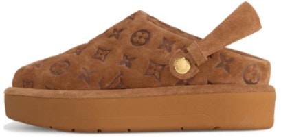 (Women) Louis Vuitton Leather Slip-On Platform 'Brown' 1ACHWB (Women) Louis Vuitton Leather Slip-On Platform 'Brown' 1ACHWB