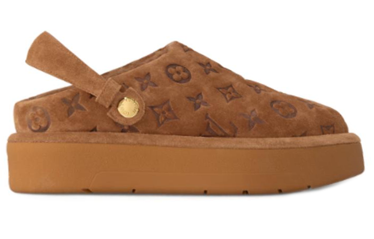 Order (W) Louis Vuitton Leder Slip-On Platform ''Braun'' 1ACHWB