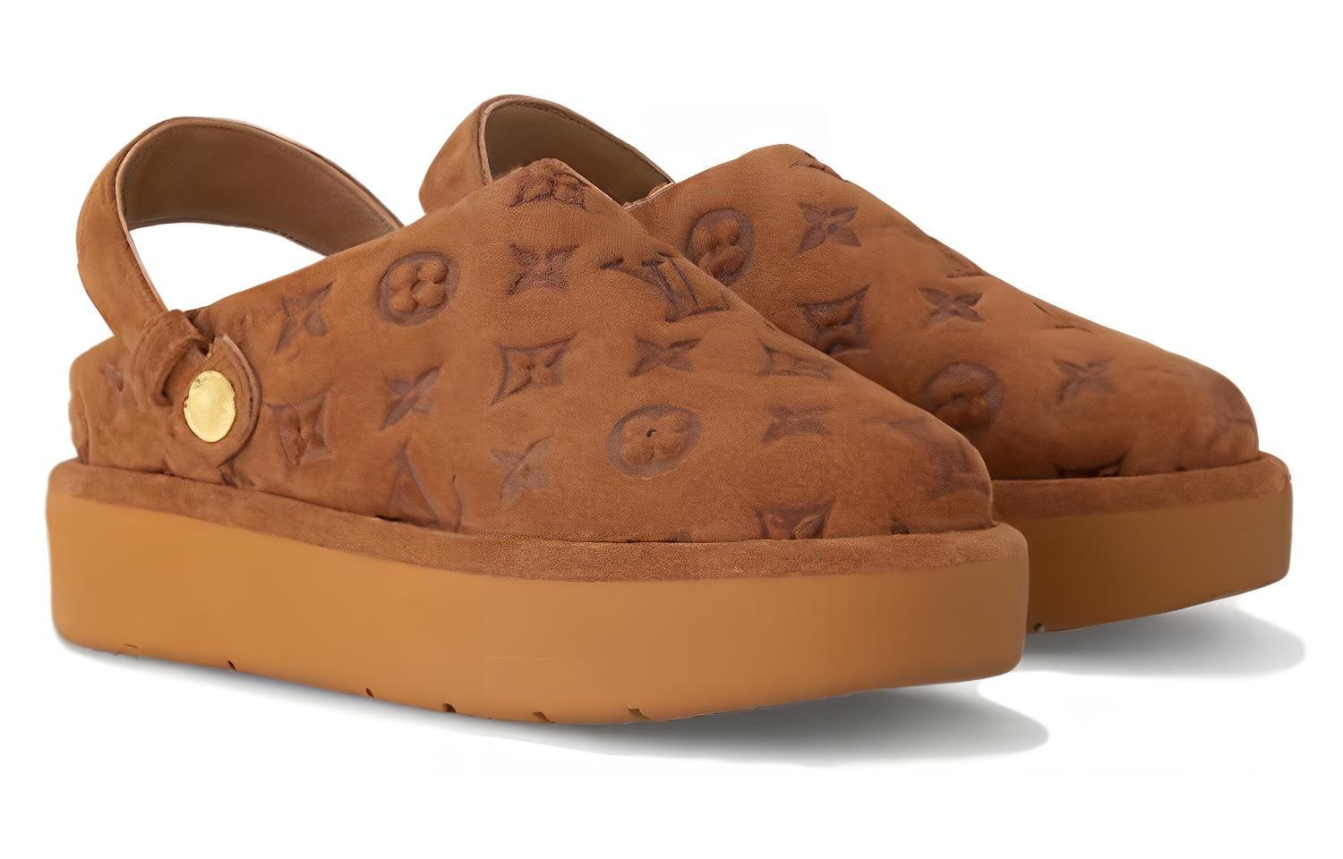 Lookbook (W) Louis Vuitton Leder Slip-On Platform ''Braun'' 1ACHWB