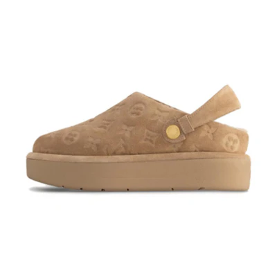 (W) LV Leather Slip-On Platform 'Light Brown'
