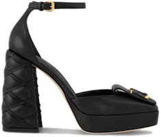 Order LOUIS VUITTON 皮革 方頭扣帶 粗跟 高筒鞋 女式 黑色