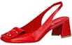 Buy (W) Louis Vuitton Kulit Kasut Slip-On 'Horseshoe Heel' Merah 1ABH75