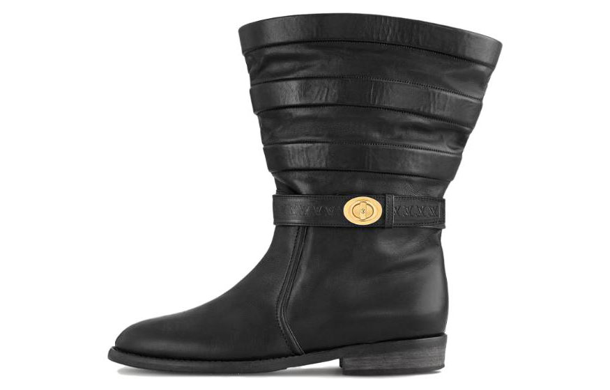 (Women) Louis Vuitton Leather Strap Short Boot 'Black' 1ACKS0